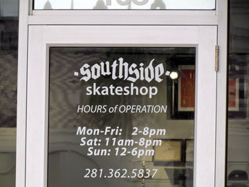 store hours window lettering, window lettering, window vinyl decals